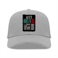 Baseball Ottoman Cap | Universal Fit, Adjustable | Ottoman Fabric | Structured, Lightweight, Breathable | Unisex | Personalized | Typography | Resilience | Everyday | Empowering | Never Stop Rising - front - Grey - mockup 1