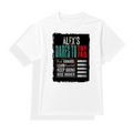 Unisex Dry Fit T-Shirt | Regular Fit | Micro Polyester | Quick-Dry | Wrinkle Resistant | Unisex | Personalized | Typography | Resilience | Everyday | Empowering | Never Stop Rising - front - mockup 1