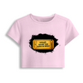 Female Baby Tee | Cropped Fit | Cotton Spandex Blend | Stretchy & Breathable | Women | Personalized | Typography | Pop Culture | Everyday | Humorous - front - Light Baby Pink - mockup 1