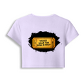Female Baby Tee | Cropped Fit | Cotton Spandex Blend | Stretchy & Breathable | Women | Personalized | Typography | Pop Culture | Everyday | Humorous - back - Lavender - mockup 2