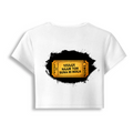 Female Baby Tee | Cropped Fit | Cotton Spandex Blend | Stretchy & Breathable | Women | Personalized | Typography | Pop Culture | Everyday | Humorous - back - White - mockup 2
