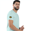 Cotton Stretch T-Shirt | Unisex Fit | 95% Cotton 5% Spandex | Breathable Flexible Durable | Adults | Personalized | Typography | Pop Culture | Everyday | Humorous - right sleeve - Mint - mockup 6
