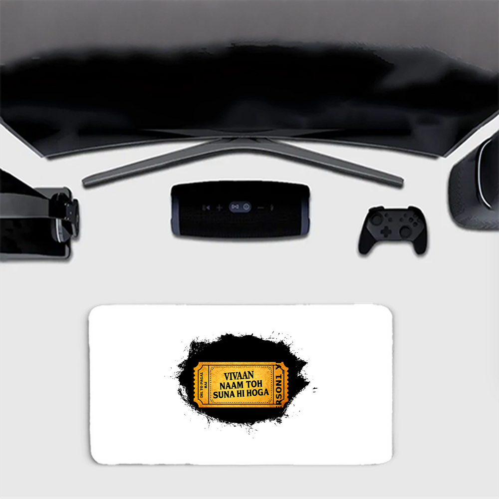 Gaming Pad | Extended Sizes 60x30cm & 80x33cm | 3mm Thick Skid-Proof Base | Smooth Control & Fade-Proof | Unisex | Personalized | Typography | Pop Culture | Everyday | Humorous - front_80x33cm - mockup 1