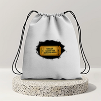 Drawstring Bag | 280 GSM | Durable Cotton | Secure Closure | Unisex | Personalized | Typography | Pop Culture | Everyday | Humorous