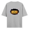Oversized Standard T-Shirt | Unisex Relaxed Fit | 100% Super Combed Cotton | Soft, Breathable, Durable | Adult | Personalized | Typography | Pop Culture | Everyday | Humorous - back - Grey Melange - mockup 2