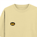 Oversized Standard T-Shirt | Unisex Relaxed Fit | 100% Super Combed Cotton | Soft, Breathable, Durable | Adult | Personalized | Typography | Pop Culture | Everyday | Humorous - left pocket - Beige - mockup 3