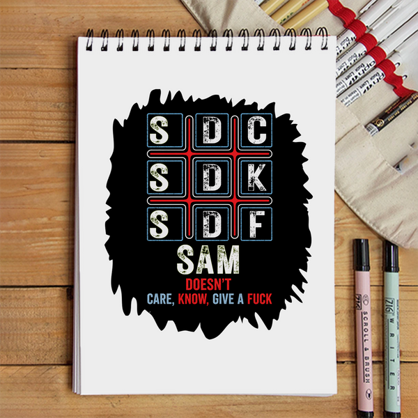 Sketchbook | A5 Size | 140 GSM Paper | Spiral Bound | Unisex | Personalized | Typography | Attitude | Rebellion | Everyday | Assertive | Unbothered By Everything
