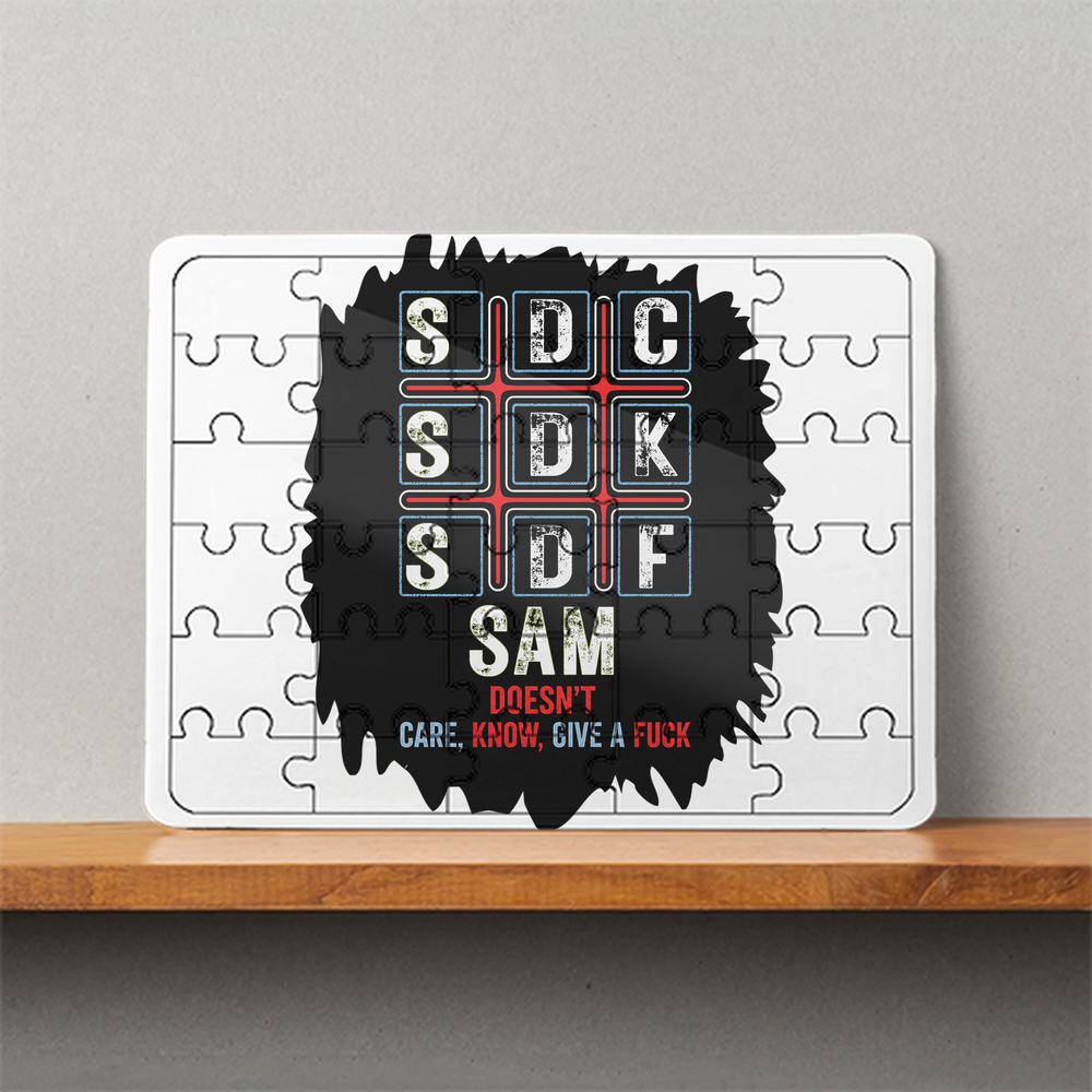 MDF Wooden Puzzle | 6x8 Inch 30 Pieces | Glossy Finish | Durable, Waterproof | Kids & Adults | Personalized | Typography | Attitude | Rebellion | Everyday | Assertive | Unbothered By Everything - front - White - mockup 1