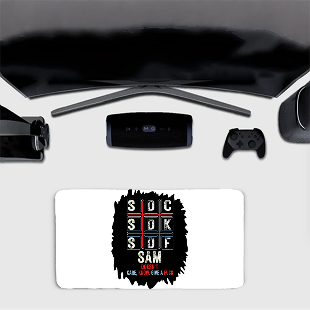Gaming Pad | Extended Sizes 60x30cm & 80x33cm | 3mm Thick Skid-Proof Base | Smooth Control & Fade-Proof | Unisex | Personalized | Typography | Attitude | Rebellion | Everyday | Assertive | Unbothered By Everything - front_80x33cm - mockup 1