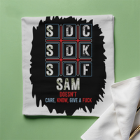 Cloth Napkin | Standard Dining Size | 100% Polyester | Soft, Durable, Hemmed | Unisex | Personalized | Typography | Attitude | Rebellion | Everyday | Assertive | Unbothered By Everything