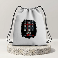 Drawstring Bag | 280 GSM | Durable Cotton | Secure Closure | Unisex | Personalized | Typography | Attitude | Rebellion | Everyday | Assertive | Unbothered By Everything