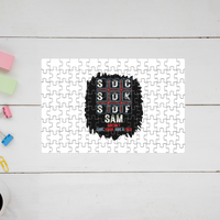 Jigsaw Puzzle | 120 Pieces A4 Size | Recycled Paper Semi-Glossy Finish | Fade-Proof Engaging Entertainment | Unisex | Personalized | Typography | Attitude | Rebellion | Everyday | Assertive | Unbothered By Everything