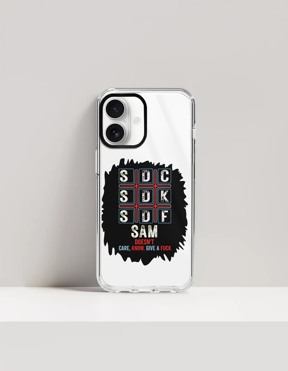 iPhone Glass Case | For Various iPhone Models | Tempered Glass & TPU | Hybrid Protection, Wireless Charging | Unisex | Personalized | Typography | Attitude | Rebellion | Everyday | Assertive | Unbothered By Everything - front_16 - 16 - mockup 4
