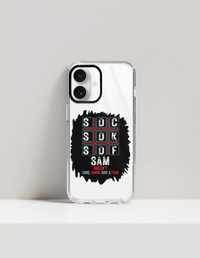 iPhone Glass Case | For Various iPhone Models | Tempered Glass & TPU | Hybrid Protection, Wireless Charging | Unisex | Personalized | Typography | Attitude | Rebellion | Everyday | Assertive | Unbothered By Everything