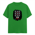 Male Classic Crew T-Shirt | Men's Regular Fit | 180 GSM Bio-Washed Cotton | Pre-Shrunk, Double-Stitched | Personalized | Typography | Attitude | Rebellion | Everyday | Assertive | Unbothered By Everything - front - Flag Green - mockup 1