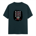 Male Classic Crew T-Shirt | Men's Regular Fit | 180 GSM Bio-Washed Cotton | Pre-Shrunk, Double-Stitched | Personalized | Typography | Attitude | Rebellion | Everyday | Assertive | Unbothered By Everything - front - Petrol Blue - mockup 1