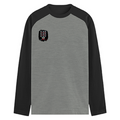 Male Raglan T-Shirt | Men's Regular Fit | 180 GSM Bio-Washed Fabric | Double Stitched, Ribbed Neck | Personalized | Typography | Attitude | Rebellion | Everyday | Assertive | Unbothered By Everything - left pocket - mockup 3