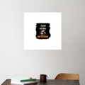 Acrylic Poster | Glossy 3mm Acrylic | Stick-On Wall Decor | Frameless | Unisex | Personalized | Typography | Coffee | Dinosaurs | Everyday | Amusing | The Caffeinated Dinosaur - front_4 - 16x16In - White - mockup 4