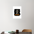 Acrylic Poster | Glossy 3mm Acrylic | Stick-On Wall Decor | Frameless | Unisex | Personalized | Typography | Coffee | Dinosaurs | Everyday | Amusing | The Caffeinated Dinosaur - front_6 - A4 Poster - White - mockup 6