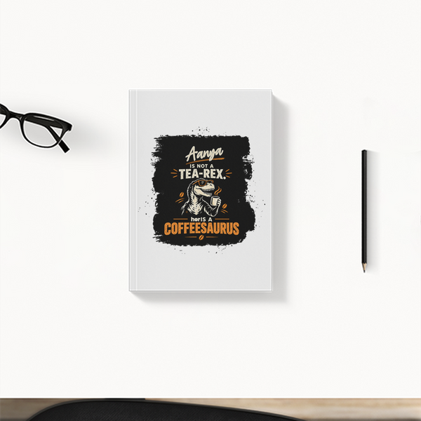 Daily Planner | 3-Month Undated | Soft-Bound | 204 Pages, Dotted Notes | Unisex Adult | Personalized | Typography | Coffee | Dinosaurs | Everyday | Amusing | The Caffeinated Dinosaur