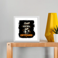 Framed Poster | Multiple Sizes & Colors | 300 GSM Art Paper, 1-inch Laminated Frame | Fade-Proof, Ready to Hang | Unisex | Personalized | Typography | Coffee | Dinosaurs | Everyday | Amusing | The Caffeinated Dinosaur - front_8x8In - 8x8In - mockup 1