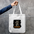 Tote Bag Zipper | Unisex | 100% Cotton Canvas | Zipper Closure, Long Handles | Everyday Use | Personalized | Typography | Coffee | Dinosaurs | Everyday | Amusing | The Caffeinated Dinosaur - front - mockup 1