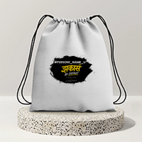 Drawstring Bag | 280 GSM | Durable Cotton | Secure Closure | Unisex | Personalized | Typography | Identity | Self-confidence | Everyday | Confident