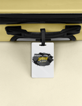 Luggage Tag | Travel Accessory | Acrylic | Durable, Double-Sided, Secure Strap | Unisex | Personalized | Typography | Identity | Self-confidence | Everyday | Confident - front - White - mockup 1