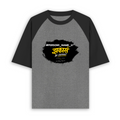 Unisex Oversized Raglan T-Shirt | Relaxed Fit | 180 GSM Bio-Washed Cotton | Two-Tone Design | Soft Comfort | Personalized | Typography | Identity | Self-confidence | Everyday | Confident - front - mockup 1