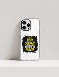 iPhone Glass Case | For Various iPhone Models | Tempered Glass & TPU | Hybrid Protection, Wireless Charging | Unisex | Personalized | Typography | Learning From Mistakes | Everyday | Empowering | Never Regret, Never Repeat - front_15 Pro - 15 Pro - mockup 10