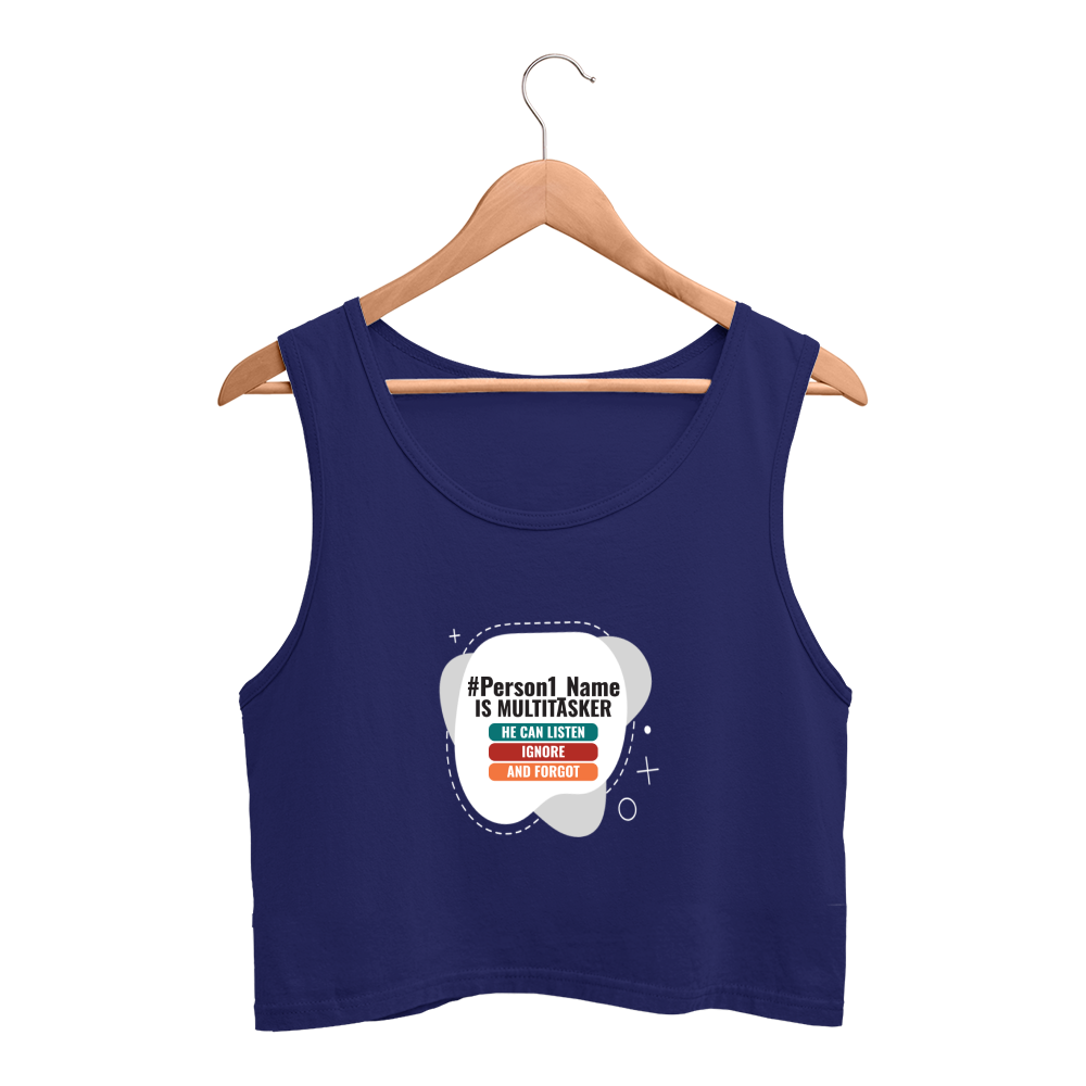 Personalized Graphic T-Shirt with Custom Name - Female Crop Tank Dtg T-Shirt