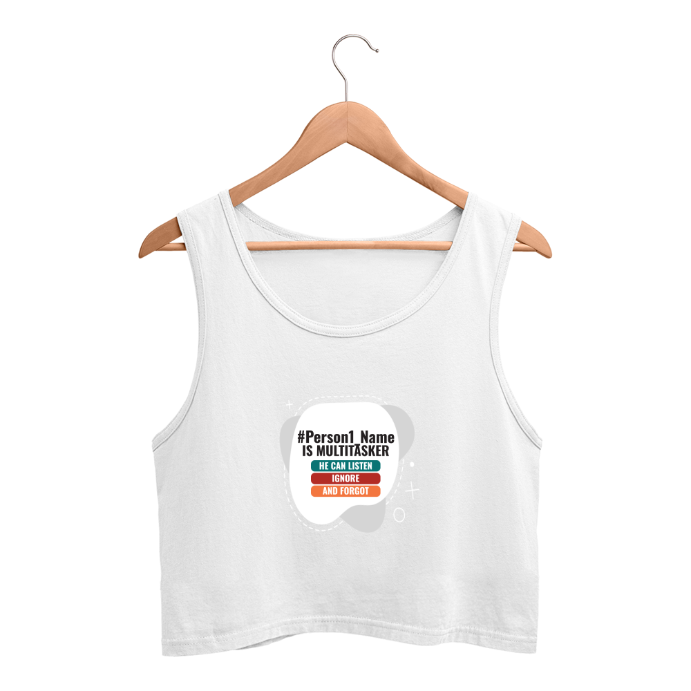 Personalized Graphic T-Shirt with Custom Name - Female Crop Tank Dtg T-Shirt