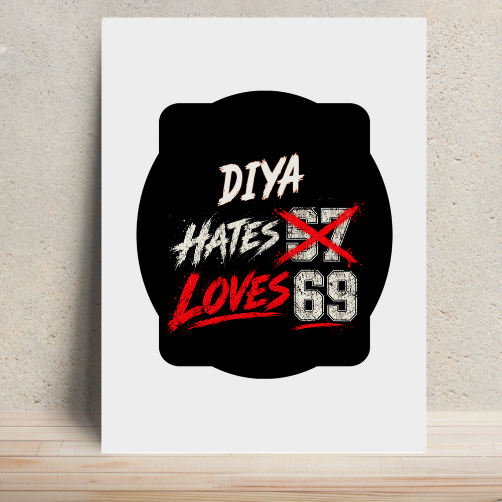 Metal Posters | 8x11.7 & 11.7x15.7 Inches | 1mm Thick Metal | Magnetic Mount | Waterproof | Glossy Finish | Home Decor | Personalized | Typography | Humor | Casual | Playful | Hate Less, Love More - front - White - mockup 1