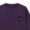 Oversized Classic T-Shirt | Unisex Relaxed Fit | 100% Super-Combed Cotton | Pre-Shrunk, Double-Stitched | Adults | Personalized | Typography | Humor | Casual | Playful | Hate Less, Love More - right pocket - Purple - mockup 4