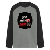 Male Raglan T-Shirt | Men's Regular Fit | 180 GSM Bio-Washed Fabric | Double Stitched, Ribbed Neck | Personalized | Typography | Humor | Casual | Playful | Hate Less, Love More