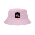 Classic Bucket Hat | Unisex Fit | Heavy Cotton | Sun Protection, Comfortable | Men & Women | Personalized | Typography | Humor | Casual | Playful | Hate Less, Love More - front - Light Baby Pink - mockup 1