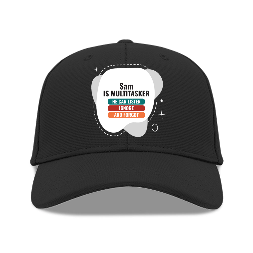 Personalized Humorous Baseball Ottoman Cap Dtg with Custom Name