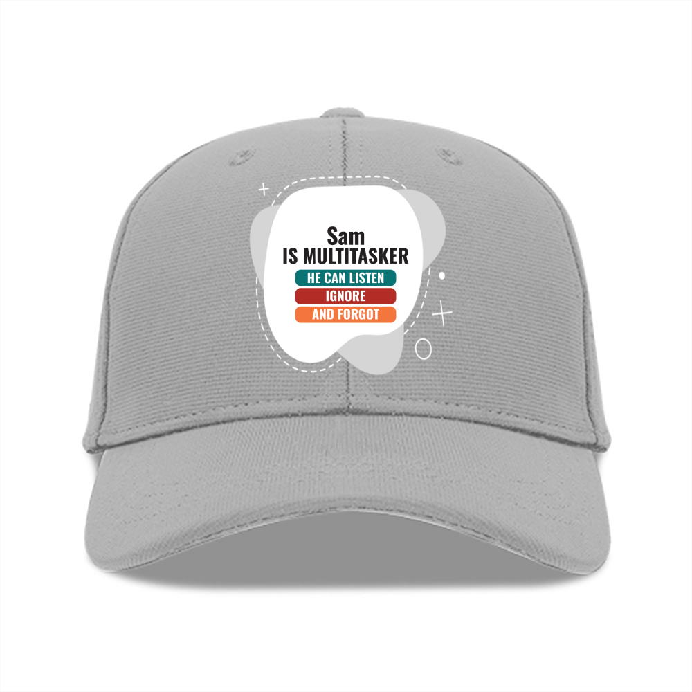 Personalized Humorous Baseball Ottoman Cap Dtg with Custom Name