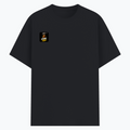 Basic T-Shirt | Unisex Fit XS-2XL | 180 GSM Poly-Cotton Blend | Soft Finish, Durable | Adults | Personalized | Bold Graphic | Beverages | Humor | Everyday | Playful | Chai Paglu - right pocket - Black melange - mockup 4