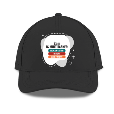 Personalized Humorous Sports Cap Embroidery with Custom Name