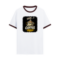 Ringer T-Shirt | Unisex Fit | 100% Cotton | Bio-Washed, Pre-Shrunk, Rib Neck | Adults | Personalized | Typography | Coffee | Beverages | Everyday | Joyful | Coffee Paglu - front - Maroon off white - mockup 1