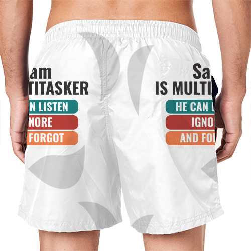 Personalized Humorous Kids Sports Shorts All Over Printed Products with Custom Name