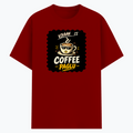 Cotton Stretch T-Shirt | Unisex Fit | 95% Cotton 5% Spandex | Breathable Flexible Durable | Adults | Personalized | Typography | Coffee | Beverages | Everyday | Joyful | Coffee Paglu - front - Red - mockup 1