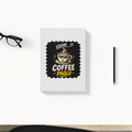Daily Planner | 3-Month Undated | Soft-Bound | 204 Pages, Dotted Notes | Unisex Adult | Personalized | Typography | Coffee | Beverages | Everyday | Joyful | Coffee Paglu - front - White - mockup 1