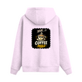 Oversized Hoodie | Relaxed Fit Unisex | 400 GSM Cotton Blend | Pre-Shrunk Warmth & Comfort | Adults | Personalized | Typography | Coffee | Beverages | Everyday | Joyful | Coffee Paglu - back - Light Baby Pink - mockup 2