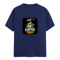 Male Classic Crew T-Shirt | Men's Regular Fit | 180 GSM Bio-Washed Cotton | Pre-Shrunk, Double-Stitched | Personalized | Typography | Coffee | Beverages | Everyday | Joyful | Coffee Paglu - front - Royal Blue - mockup 1