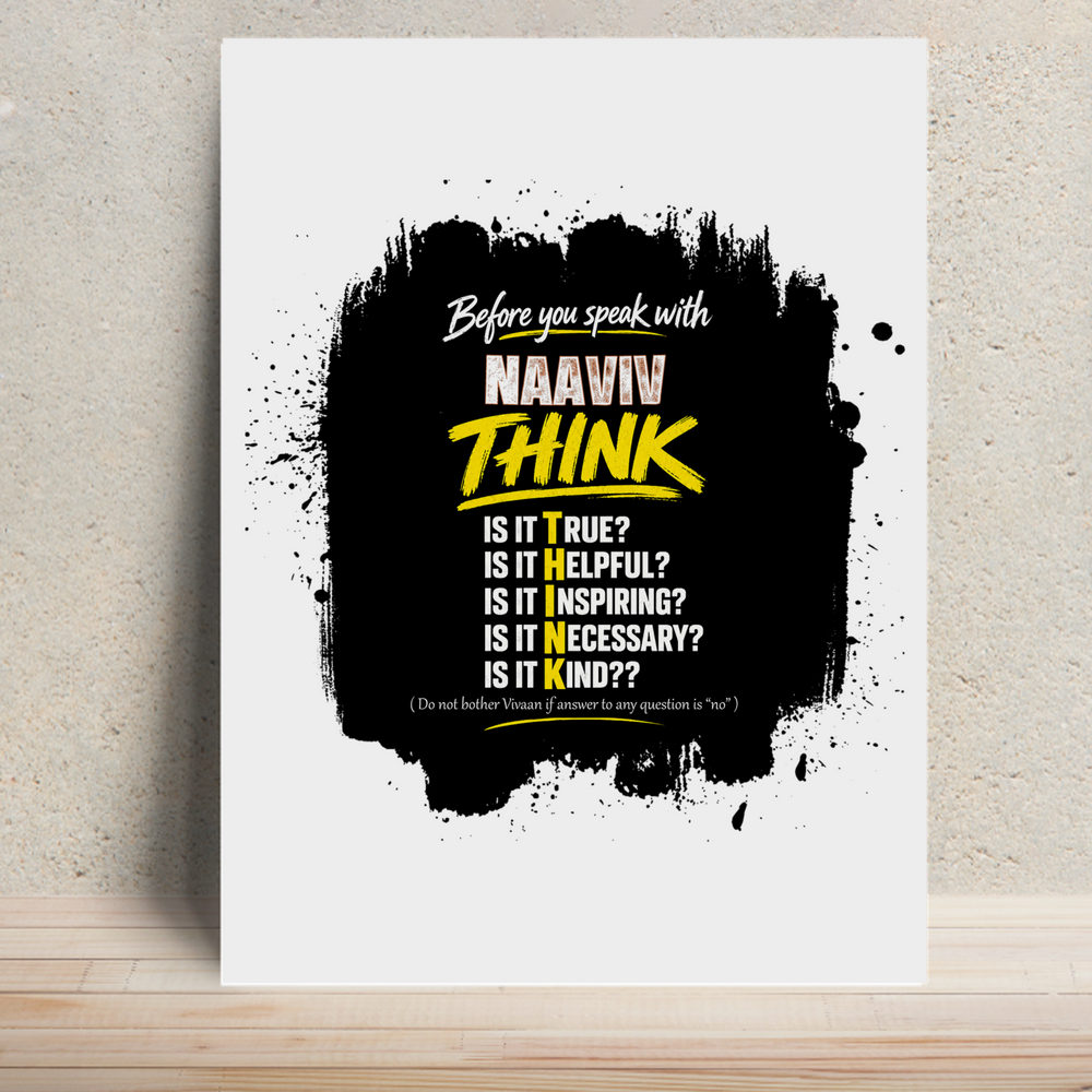 Metal Posters | 8x11.7 & 11.7x15.7 Inches | 1mm Thick Metal | Magnetic Mount | Waterproof | Glossy Finish | Home Decor | Personalized | Typography | Communication Etiquette | Self-reflection | Everyday | Motivational - front - White - mockup 1