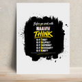Metal Posters | 8x11.7 & 11.7x15.7 Inches | 1mm Thick Metal | Magnetic Mount | Waterproof | Glossy Finish | Home Decor | Personalized | Typography | Communication Etiquette | Self-reflection | Everyday | Motivational - front - White - mockup 1