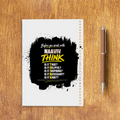 Sketchbook | A5 Size | 140 GSM Paper | Spiral Bound | Unisex | Personalized | Typography | Communication Etiquette | Self-reflection | Everyday | Motivational - back - White - mockup 2