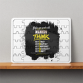 MDF Wooden Puzzle | 6x8 Inch 30 Pieces | Glossy Finish | Durable, Waterproof | Kids & Adults | Personalized | Typography | Communication Etiquette | Self-reflection | Everyday | Motivational - front - White - mockup 1